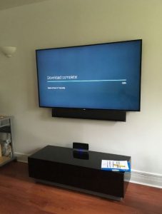 mounted TV